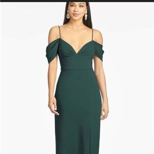 Sachin and Babi Brittany gown in emerald green